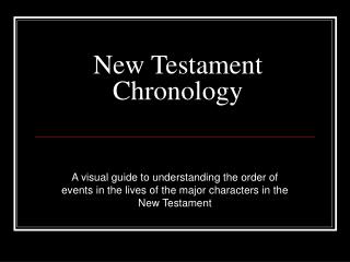 New Testament Chronology