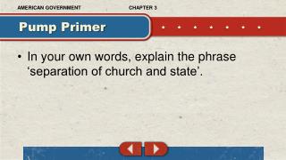 In your own words, explain the phrase ‘separation of church and state’.