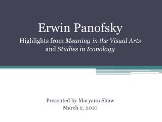 Erwin Panofsky