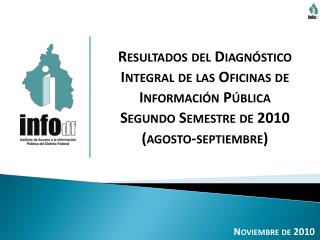 Resultados del Diagnóstico Integral de las Oficinas de Información Pública