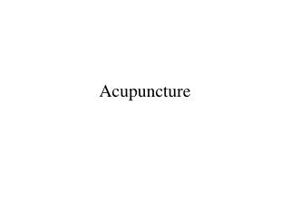 Acupuncture