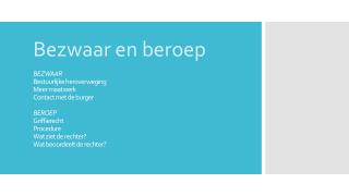 Bezwaar en beroep