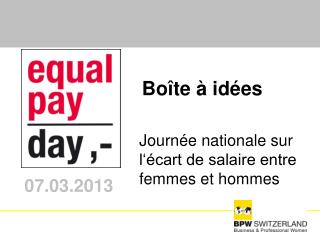 Journée nationale sur l‘écart de salaire entre femmes et hommes