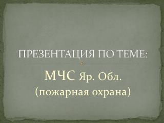 ПРЕЗЕНТАЦИЯ ПО ТЕМЕ: