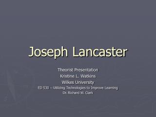 Joseph Lancaster