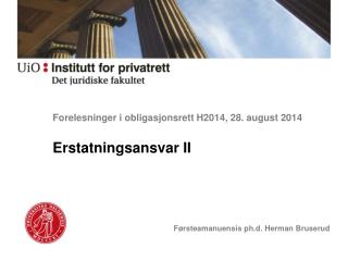 Forelesninger i obligasjonsrett H2014 , 28. august 2014