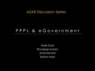 eSAR Discussion Series