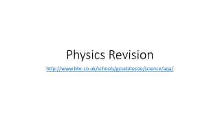 Physics Revision