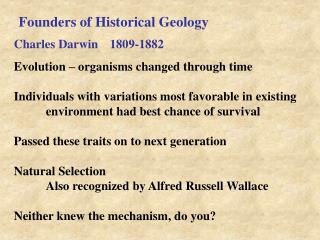 Founders of Historical Geology