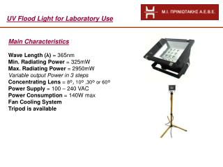 UV Flood Light for Laboratory Use