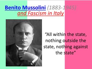 “All within the state, nothing outside the state, nothing against the state”