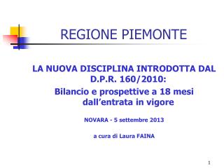 REGIONE PIEMONTE