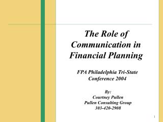 The Role of Communication in Financial Planning