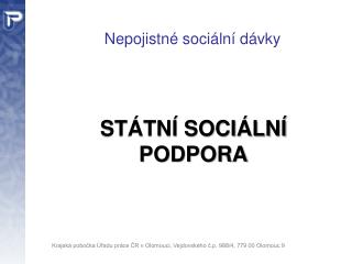 Nepojistné sociální dávky