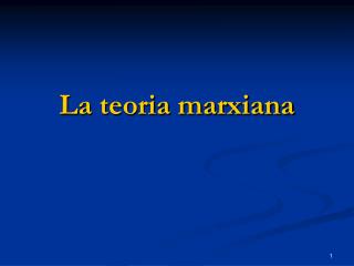 La teoria marxiana