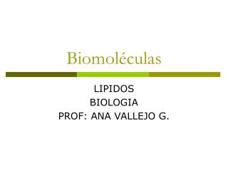 Biomoléculas