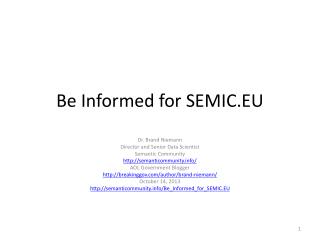 Be Informed for SEMIC.EU