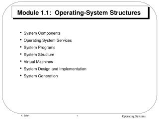 Module 1.1: Operating-System Structures