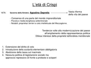 L’età di Crispi