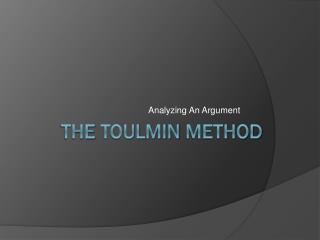 The Toulmin Method