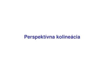 Perspektívna kolineácia