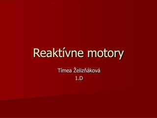 Reaktívne motory