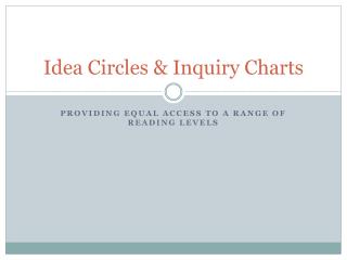 Idea Circles &amp; Inquiry Charts