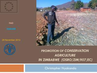 Promotion of conservation agriculture in Zimbabwe ( OSRO /ZIM/907/ ec )