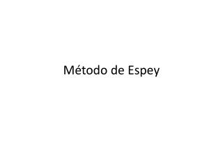 Método de Espey