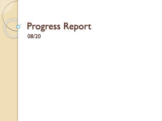 Progress Report