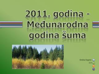 2011. godina - Međunarodna godina šuma