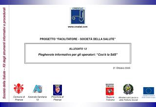 PROGETTO “FACILITATORE - SOCIETÀ DELLA SALUTE”