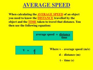 AVERAGE SPEED