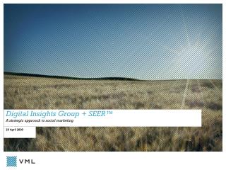 Digital Insights Group + SEER™ A strategic approach to social marketing
