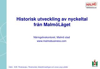 Historisk utveckling av nyckeltal från MalmöLäget
