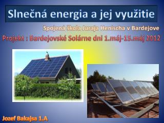 Slnečná energia a jej využitie