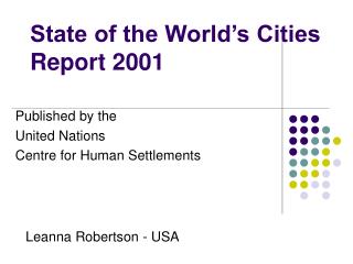 State of the World’s Cities Report 2001