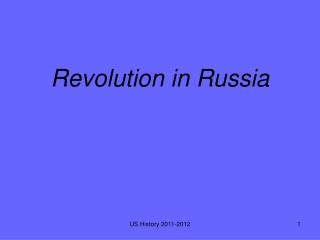 Revolution in Russia