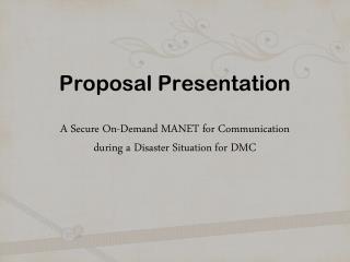 Proposal Presentation