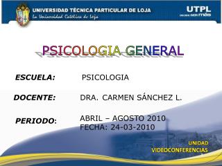 ESCUELA: PSICOLOGIA