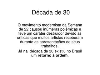 Década de 30