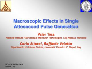 Valer Tosa National Institute R&amp;D Isotopic Molecular Technologies, Cluj-Napoca, Romania