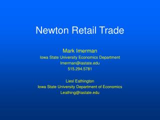 Newton Retail Trade