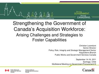 Strengthening the Government of Canada’s Acquisition Workforce: