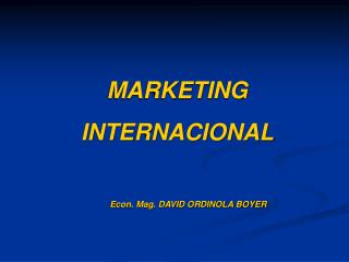 MARKETING INTERNACIONAL