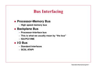 Bus Interfacing