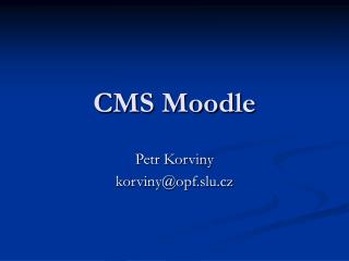 CMS Moodle