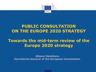 Albane Demblans Secretariat-General of the European Commission