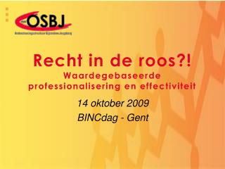 Recht in de roos?! Waardegebaseerde professionalisering en effectiviteit