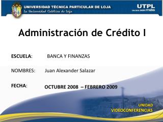 Administración de Crédito I